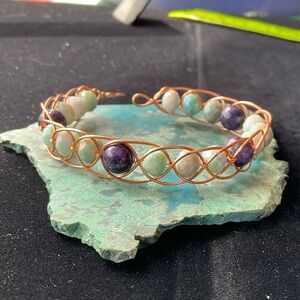 Gemstone Bracelet Non Tarnish Copper